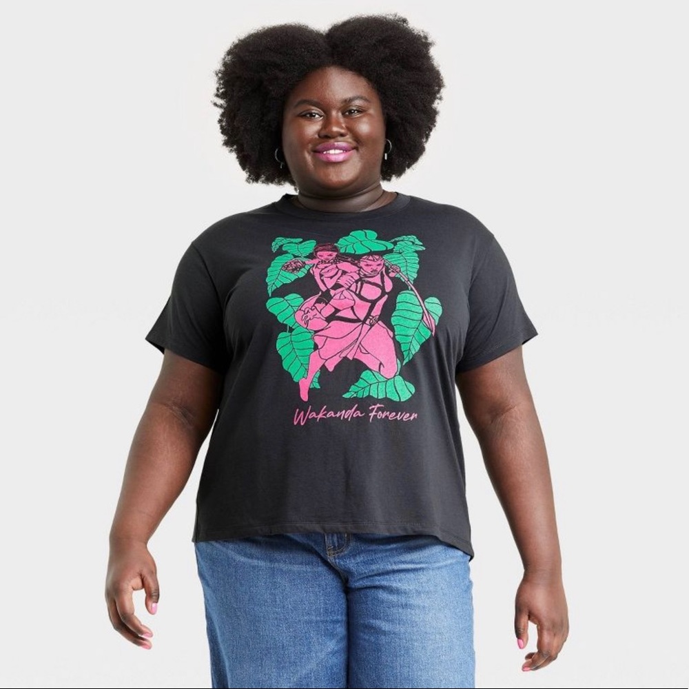 Women's Marvel Wakanda Forever Women Warriors Graphic T-Shirt - Black